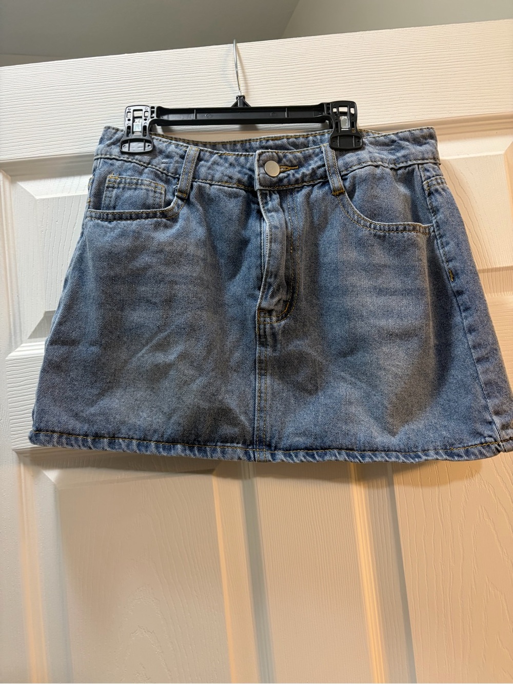 Source Unknown Light Blue Denim Mini Skirt